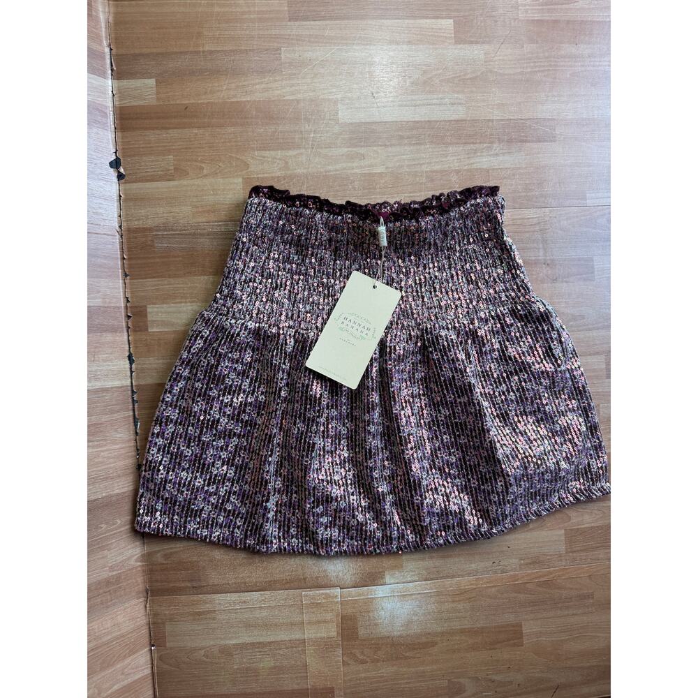 Hannah Banana Girls Sequin Smocked A-Line Skirt, size 6x, NWT